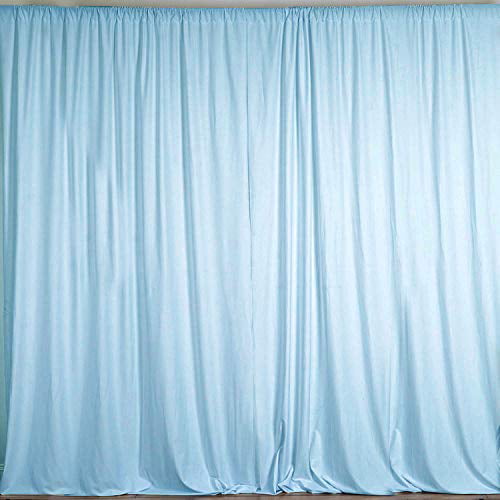 AK TRADING CO Wedding Ceremony Party Home Window Decorations Blush Pink 10 feet x 10 feet Polyester Backdrop Drapes Curtains Panels with Rod Pockets